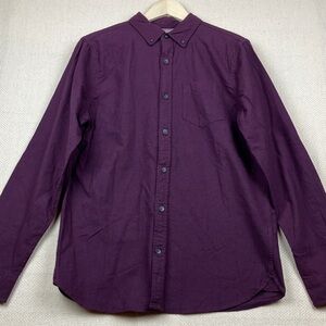 Fat Face Tadlow Shirt Soft 100% Cotton Burgundy Long Sleeve NWT